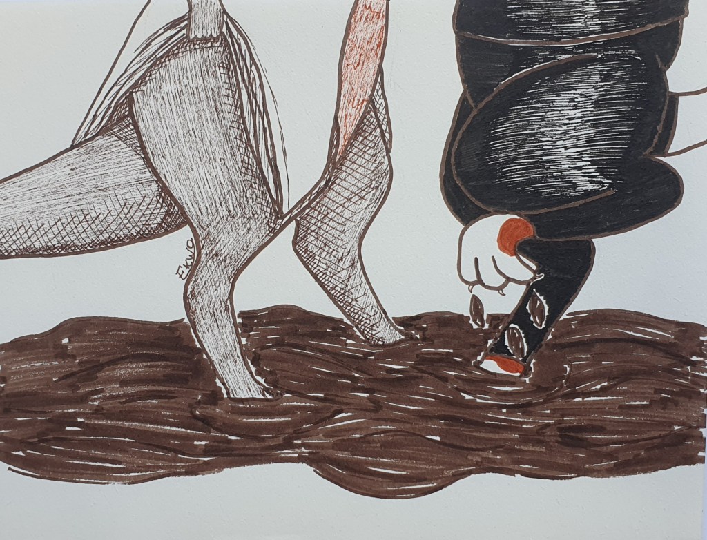 Jour 27 : BOUSE Le fait que leurs pattes trempaient dans de la bouse indiquait deux choses : d'une, le bâton du chaos était trop facétieux à leur goût et la loutre le tança vertement.